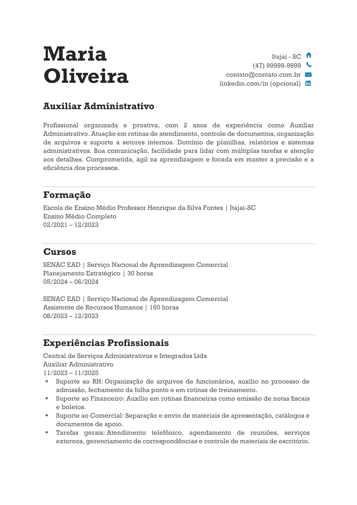 Modelo de Currículo 3